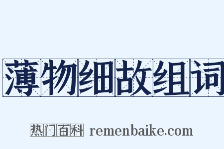 薄物细故组词是什么意思的图片